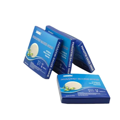 Paraffin-gauze-dressing Medicated Paraffin Gauze Dressing 10x10 Medical Sterile Paraffin Gauze Swab