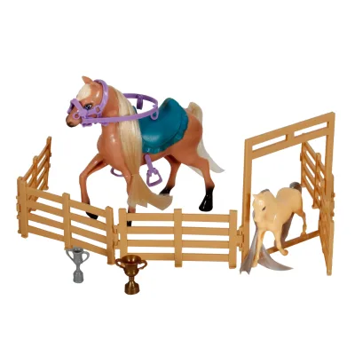 Huiye 2024 Baby Toy Horse Plastic Toy Gift Realistic Farm Animal Horse Figurines Set Toy Animal Sets