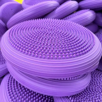 Basics Fitness Yoga Balance Stability Disc Cushion PVC 33cm Diameter 900g Massage Cushion with Spicky for Pilates