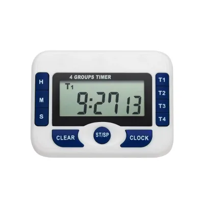 Magnetic 4 Groups Digital Kitchen Timer with Alarm Clock Reminder Multifunction Cooking Beauty Timer Countdown Electronic Timer