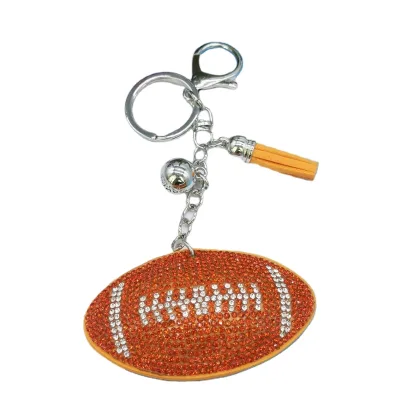 2024 New Diamond Pearl Baseball Softball Tassel Keychain Rhinestone Crystal Keychain
