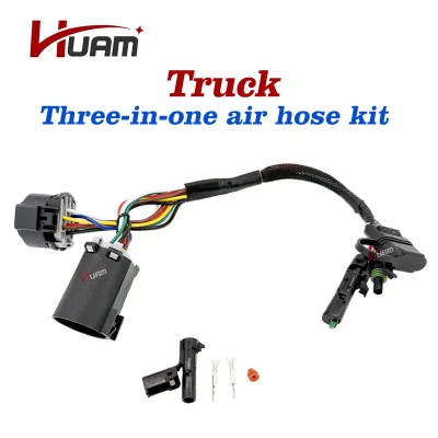 529004 7-Pin to 4-Pin Trailer Harness with Reverse Wire and 12V Power Wire, Compatible with Truck 7-Pin Connector Harness