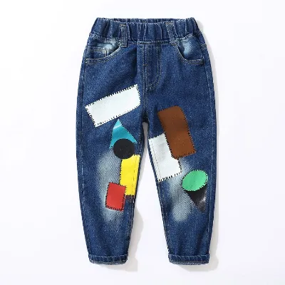 New Premium Free Samples Fashion Design Kids Boys Denim Jeans Pant From China Wholesale Market