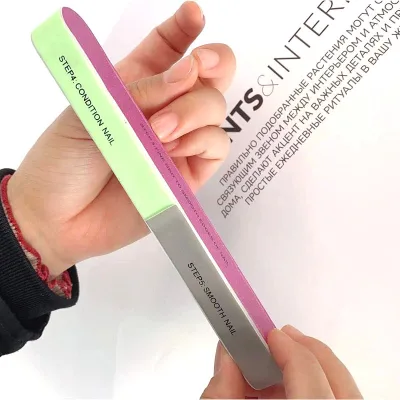Professional Double-sided Emery Sponge Nail File 7 Sides Polishing File Shaping Salon Use Filing Polishing Tool Nail Art