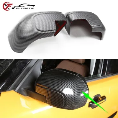 Carbon Fiber Full Set Car Accessories Door Side Mirror Plastic Cover ABS Exterior Decorative Kits for 2022 Ford Bronco Mustang