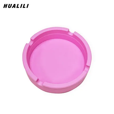 Factory Direct Sales-Pink Portable Silicone Ashtray Environmentally Friendly Heat-Resistant Design