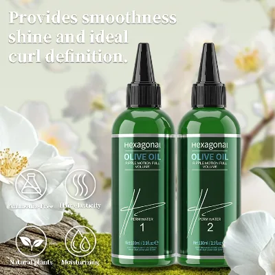 Professional Olive Oil Hair Straightening Lotion Natural Formula to Reduce Frizz Improve Control Minimize Hair Perm Lotion
