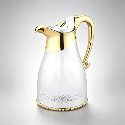 Eid Gift Bundled 0.6L&1.0L Metal Shell Vacuum Gift Thermal Carafe for Muslim Holiday Wholesale Gift Batches Gulf Retail