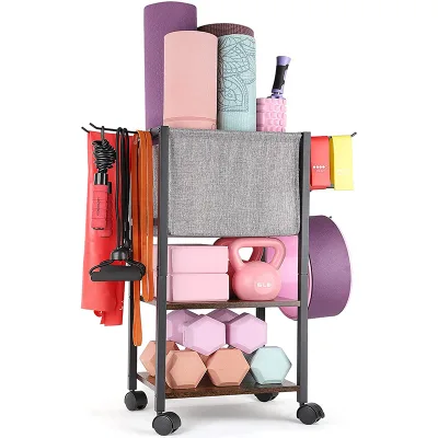 Yoga Mat Storage Rack Home Gym Equipment Workout Equipment Storage Organizer, Exercise Equipment Organization