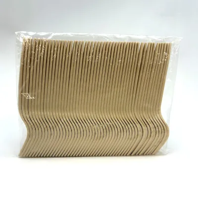 Disposable Cornstarch Fork Set for Airline Operations Meeting Aviation Logistics Standards Ideal for Inflight Dining Camping Use