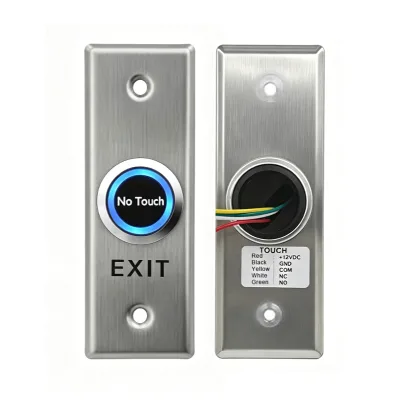 Touchless Sensor Exit Button 0.8mm Thick 304 Stainless Steel, NO/NC/COM