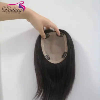 12A Top Grade Cuticle Aligned Natural Straight Clip in Hair Piece 13*15 Full Silk Base Toupee for Women