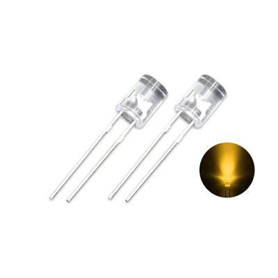 F5 5mm Flat Top Ultra Bright Internal Concave Flat Head Red/Green Dimmable LED Lamp Beads Indicator Light Backlight 3-Year