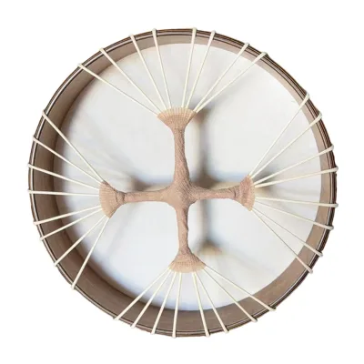 Jingying 2026 Factory Sound Healing Hand Drum 16-22 Inch White Sheepskin Shaman Drum Meditation Therapy Percussion Instrument