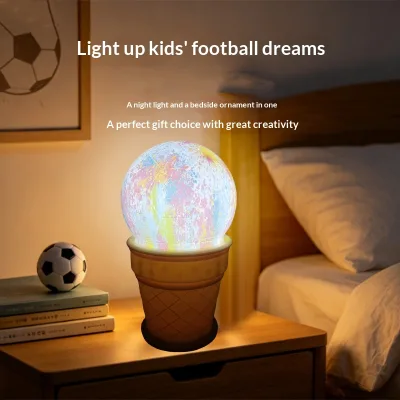 Exclusive Themed Creative Colorful Soccer Ball Night Light, Children's Gift, Interactive Touch Mood Light