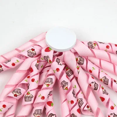 Explosive Curly Ribbon Bow Gift Wrap Pink Gift bow Self-adhesive thread gift