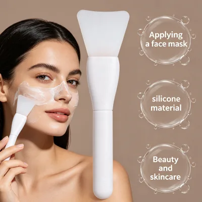Factory Direct Customized Flat Silicone Facial Mask Brush Applicator for Mud Clay Makeup