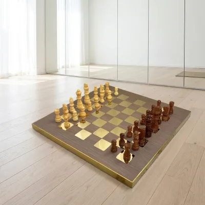 High-grade International Chess Set for Kids Students & Adults Decorative Western Chess Board & Ornaments for Show Flat