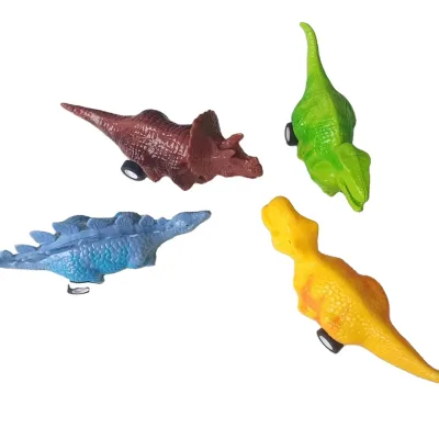 Wholesale Unisex Dinosaur Cars PVC Novelty & Gag Toy for Boys and Girls Pullback Car