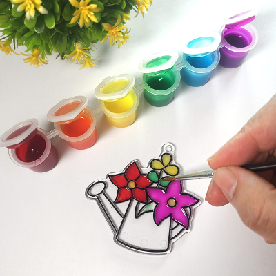 6 Piece Window Art Kit for Kids Create Your Own Flower Sun Ice Cream Panda Butterfly Educational Crafted Toys