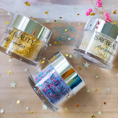 ISAY BEAUTY Nail Powder Dip Hot Selling Private Custom Logo Clear Nail Dip Powder