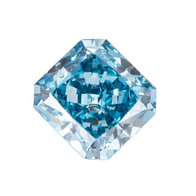 VS2 Clarity 1.14CT Cornered Square Cut Blue Lab-Grown Diamond Loose Diamonds for Ring Pendant Necklace Jewelry