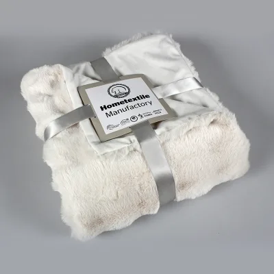 Luxury Jacquard Soft Fur Faux Fur Throw Blanket