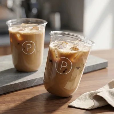 Wholesale Food-Grade PET Disposable U-Shaped Clear Cups with Custom Logo Single Wall Factory-Direct for Milk & Beverage Use