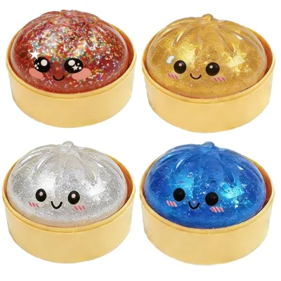 2026 New Shimmering Dumpling Squishies, Dumpling Squishy, Colorful Dumplings Stress Balls Fidget Sensory