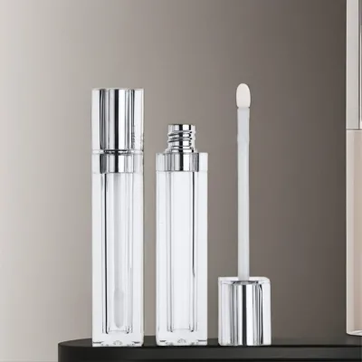 New Silver Transparent Lip Glaze Tube Cream Liquid Eye Shadow Packaging Sunscreen Face Lip Balm Cosmetics Tubes