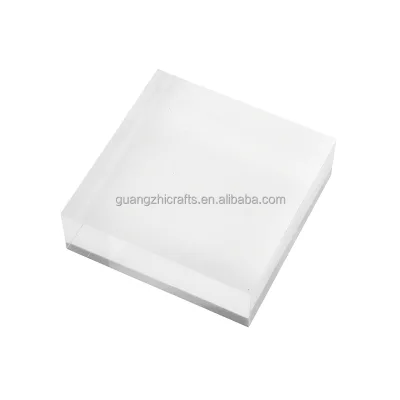 Clear Acrylic Solid Block Square Acrylic Solid Display Block 3x3x1 Inch Acrylic Display Block