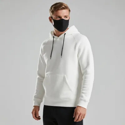 Custom Men's Hoodies With Balaclava Active Pullover Hoodies for Running and Gym White Pullover Hoodies
