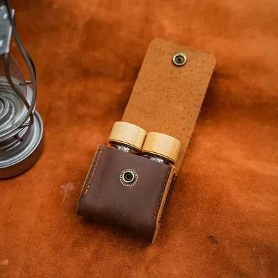 Handmade Leather Spice Bag Durable Bushcraft Camping Kitchen Accessory Utensils Set for Outdoor Kitchen and Camping