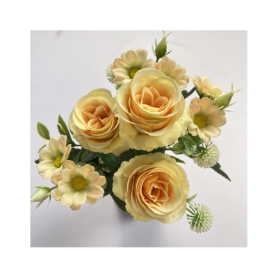 Wholesale High Quality Roses Artificielles Hot pink Jewelry Rose Flowers Bouquet Wedding