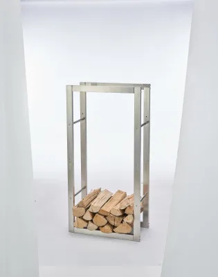 Luxury Decoration Carbon Steel Firewood Log Storage Metal Rack Log Holder Hanging Fireplace Accessories