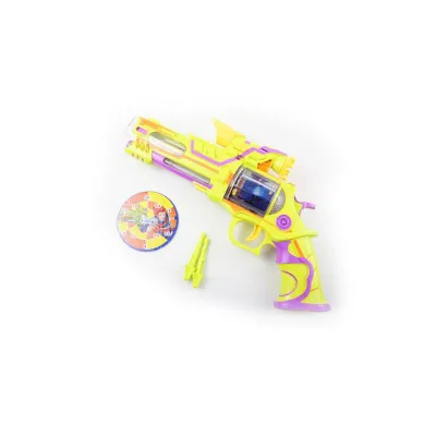 Cheap Price Kids Gun Toy Interesting Revolver Plastic Window BOX Electronic Toy Yellow Plastic Key China Gun 72 Pcs/ctn 31*5*7cm