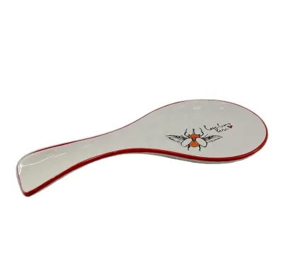 Hand-painted Ceramic Spoon Rest with Funny Design