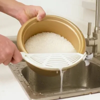 C144 Multifunction Rice Beans Washing Sieve Rice Cleaning Strainer Household Creative Egg Beating Rice Washing Debris Filter