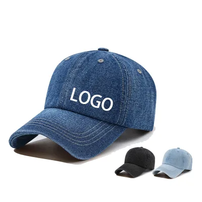 New Blank Denim Baseball Cap Men's Japanese Retro Old Sun Hat Popular Soft Top Cap