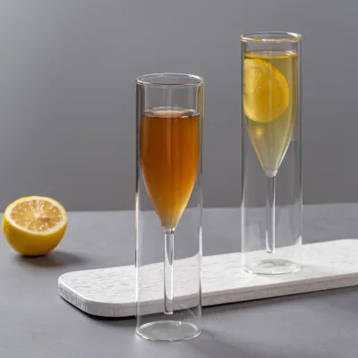 Wine Glasses Glass Double-layer champagne Glasses Red Wine Glasses Goblets Sparkling Cocktail Glasses bar Personalized 110ml
