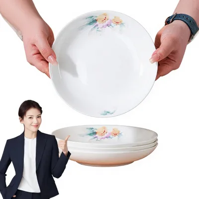 Fantasy Colorful High-value Ceramic Dinner Plate Set High-quality High-temperature Baked Flower Dish Microwave Safe Modern China