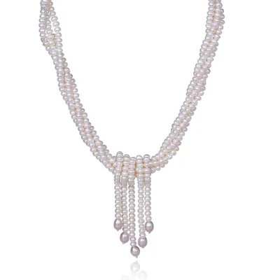 Trendy Women Jewelry Multi Strands Long Pearl Beaded Necklace