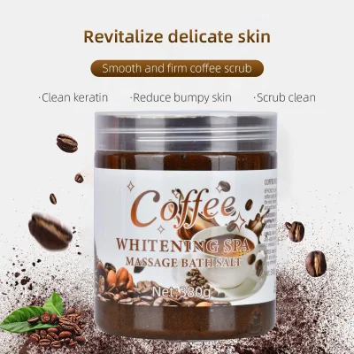 Large Capacity 680g Coffee Scrub Salt Cream Infused with Vitamin C for Deep Cleansing, Exfoliating, Whitening, and Full Body Use
