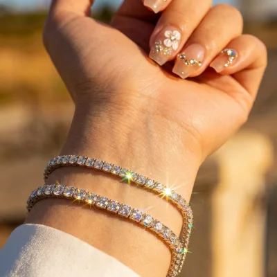 SHOREA Classic Hot Selling Unisex Sport Casual Fine Jewelry 925 Sterling Silver Rhodium Plated Bezel Set Clover Shape Bracelet