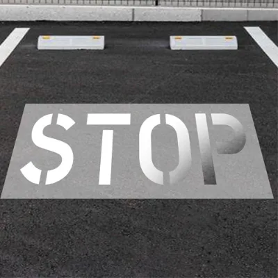Flexible Transparent White Parking Stencil Reusable Plastic Pavement Marking Template