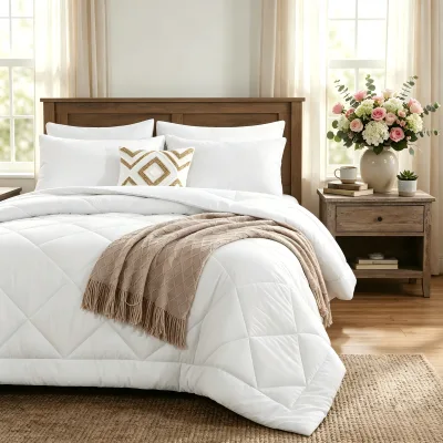 High Quality Fluffy Quilted Quilt Down Alternative Comforter  Double/ Queen/king  Duvet Breathable Comforter