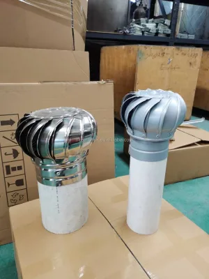 Stainless Steel Roof Ventilation Wind Driven Exhaust Fan, Powerless Spin Cap for Industrial Warehouse Vent