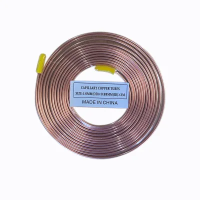 High Quality Customized 3M Long Refrigeration Capillary Copper Tube Coil for Air Conditioner and Refrigerator Use