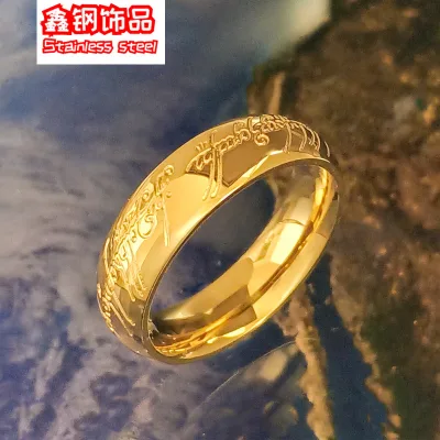 Wholesale of Popular European and American Lord the Rings Mens Titanium Steel Rings Children's Womens Non-fading Trendy Personal