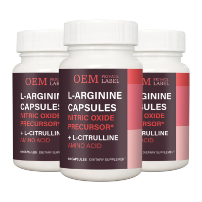 Wholesale L-Arginine Capsules Supports Muscle Recovery and Promotes Healthy Energy 60 Capsules